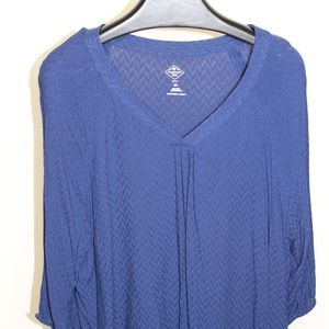 Royal Blue 3/4 Sleeve Tunic